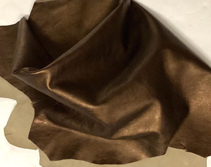 Copper Leather Lambskin. Leather Hides, Leather Pieces. Garment leather, Upholstery Leather. OSM1808