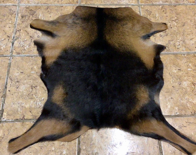 Exotic Brown and Black Hair on Goatskins. Rugs. Home decor. EX21
