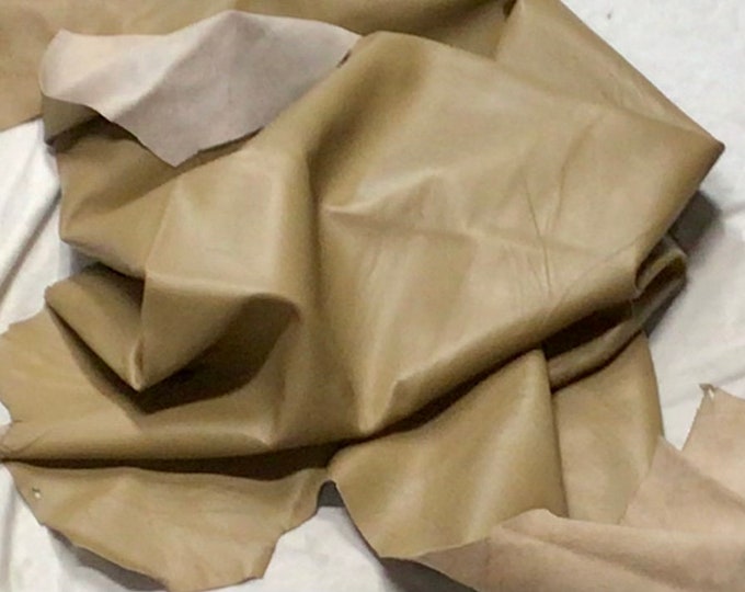 Butter Tan Leather Lambskins. Leather Hides, LAMB7113