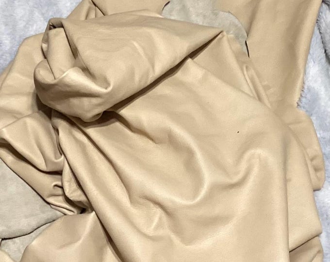 Beige Leather Cowhide Remnants.  DEAL81