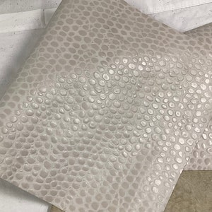 Off White Embossed Gator Belly Leather Cowhide Remnants.  Cowhide,  leather.  BR154