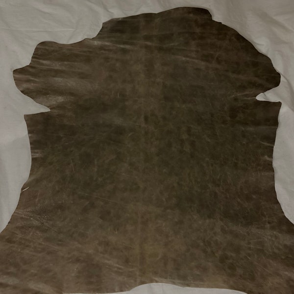 Brown Distressed Leather Lambskin.  Leather hides.  OSM1610