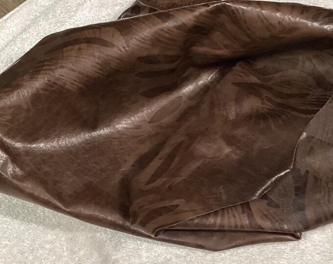 Brown Embossed Leather Lambskin,  OSM20758