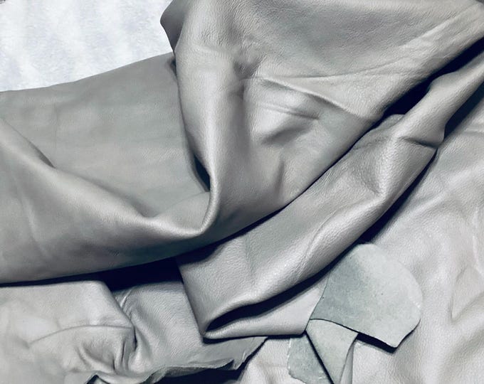 72 Square feet Gray Italian Made Leather Brahma Cowhide,  DEAL100