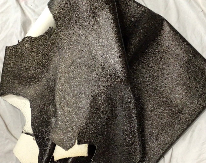 Old English Embossed Bronze Leather Cowhide Remnant,  Leather Hide.  RDO111