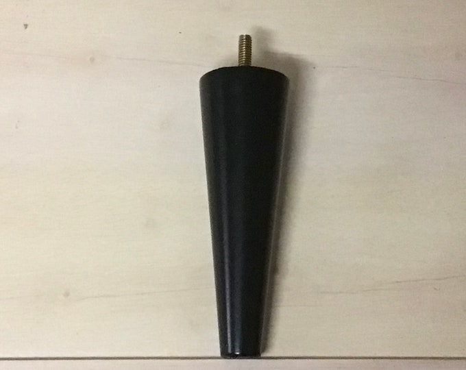 Package of 2 or 4 Black 6 Inch Wooden FurnIture Leg. LT6208B