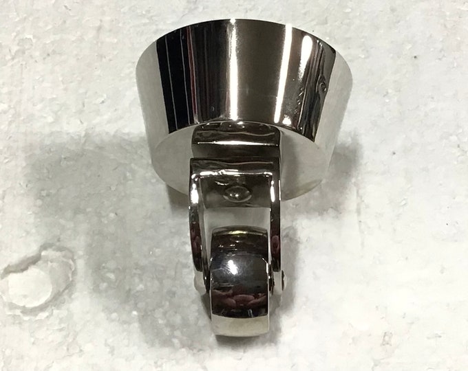 Nickel Plated Brass Caster Swivel Wheel Round Cup.  792NP
