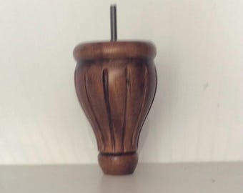 Oak Finish Wooden Furniture Legs: 5.5" Chair Risers, Sofa Feet 1309