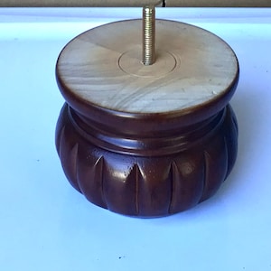 LT3140W Package of 4 Walnut Finish Wooden Furniture Legs