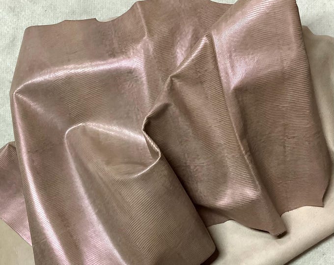 Halogenic Embossed Gator Leather Cowhide Remnant, LAC101