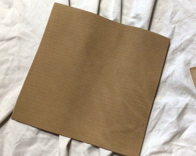 5 Pieces Brown Embossed Leather Cowhide Swatches,  DD2562