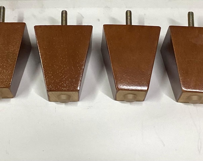 3 Inch Oak Finish Wooden Chair Legs in Packages of 4. Chair Risers. Home Improvement. Wooden Legs. Furniture Legs. DA1030