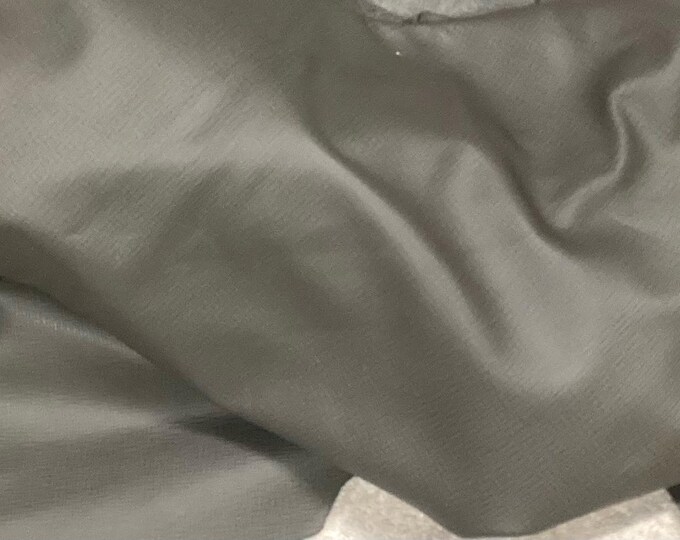 Gray Embossed Stitch Pattern Leather Cowhide Remnant.  Leather Pieces. Upholstery Leather. Garment leather.  OCT1
