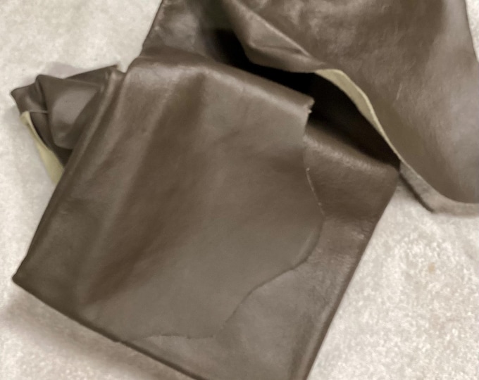 Olive Gray Leather Cowhide. Leather Remnants,  leather pieces.  Cowhide. Crafting leather,  crafting leather.  DD2239
