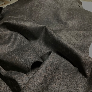 Black Leopard Print Leather Lambskin.  OSM20600