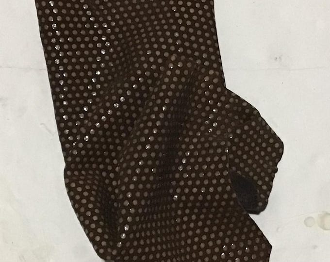 Brown on Brown Embossed Small Circles Leather Lambskins. OSM31