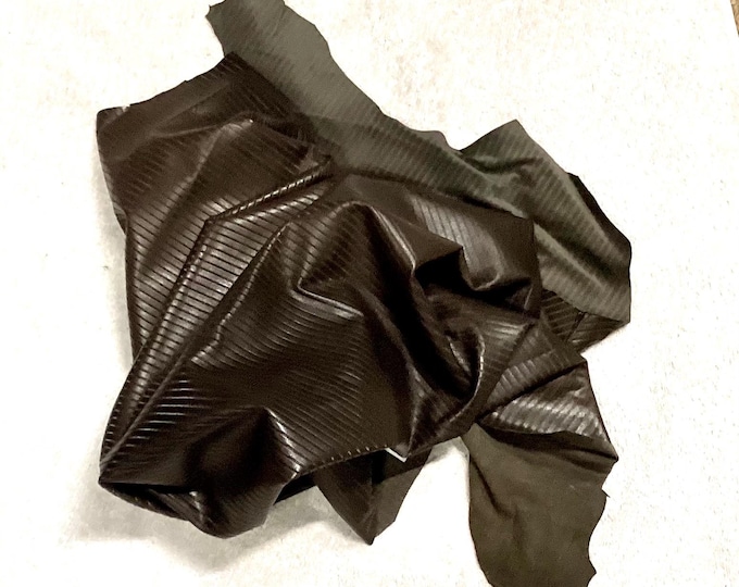 Brown Embossed Leather Lambskin, OSM20598