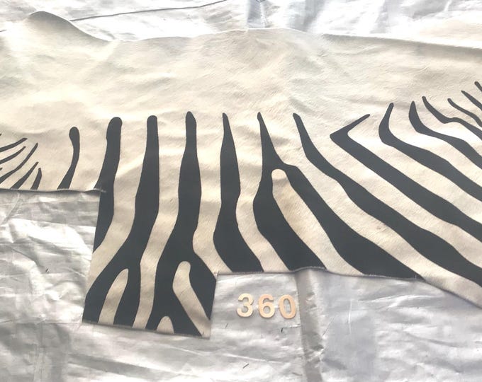 Zebra Print ! Black and White, Hair n Cowhide Remnant, cowhide, HOHR360