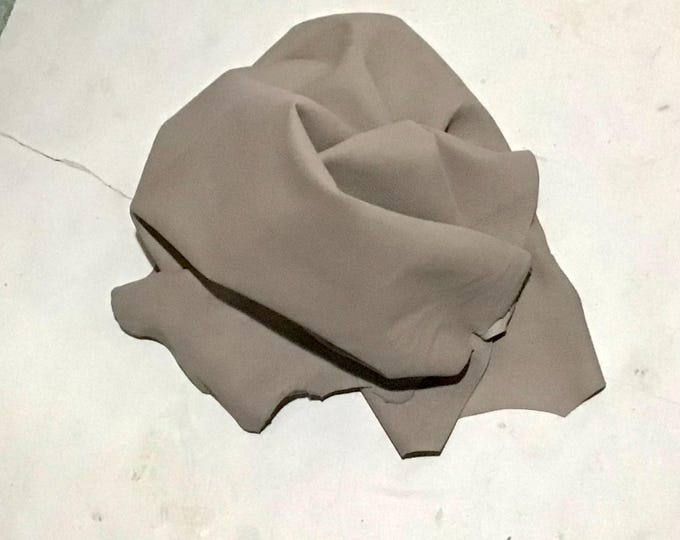 Gray Nubuc Leather Lambskins. Crafting leather,  OSM33