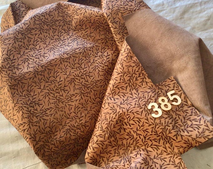 Embossed Tree Branch Brown Leather Cowhide: Soft Upholstery Crafting. CL385