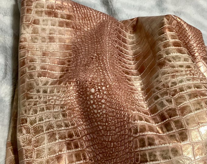 Rose Gold Embossed Leather Cowhide,  CA103