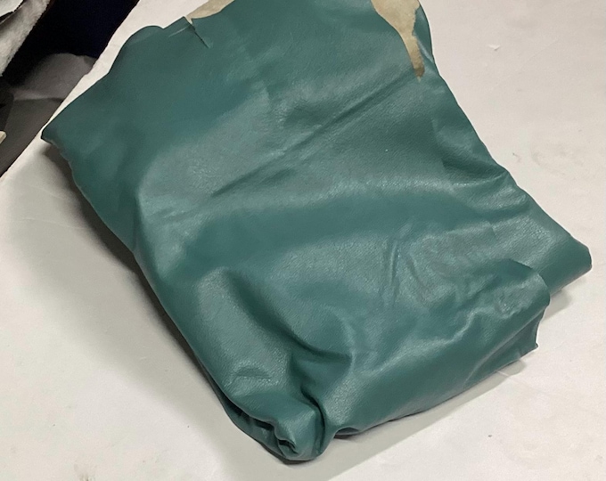 Atlantic Aqua Leather Brahma Cowhide,  Upholstery Leather. Garment Leather. Leather.  FBY2506