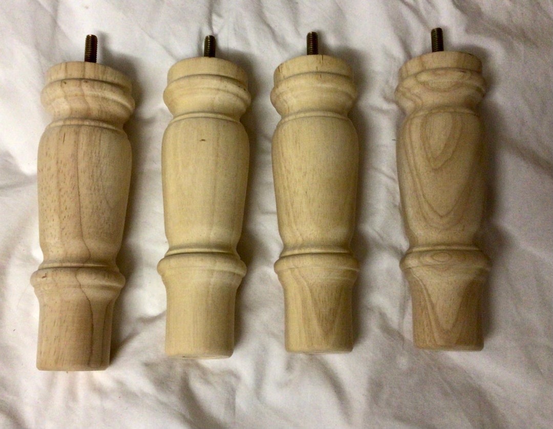 LT7315 7 Inch Unfinished Turned Wooden Furniture Legs, Etsy