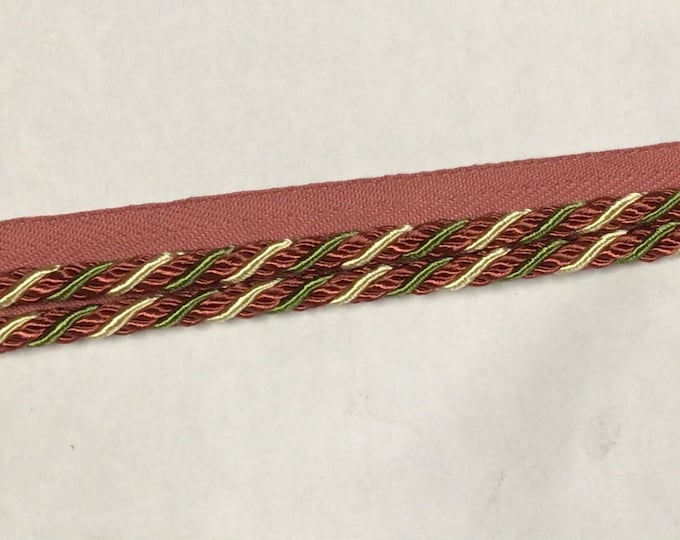 12 yards Terra Cotta 0.375 Inch Cord with Lip. XX06
