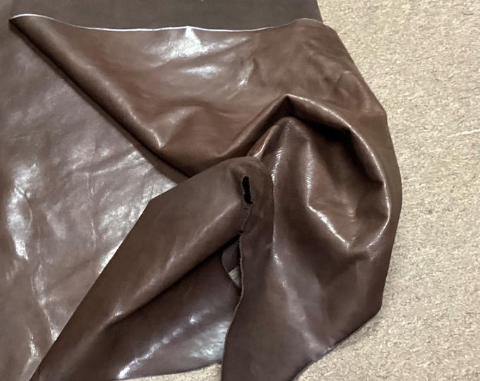 Brown Truffle Leather Cowhide Remnant. Leather hides, crafting Leather, CL52526