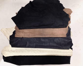 Lambskin Leather Hides: 5 Showroom Samples for Crafting