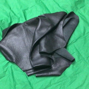 Cool Gray Leather Cowhide Remnants.  DD2035. Leather Hides