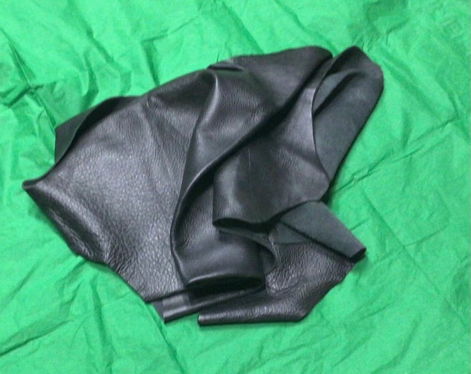 Cool Gray Leather Cowhide Remnants.  DD2035. Leather Hides