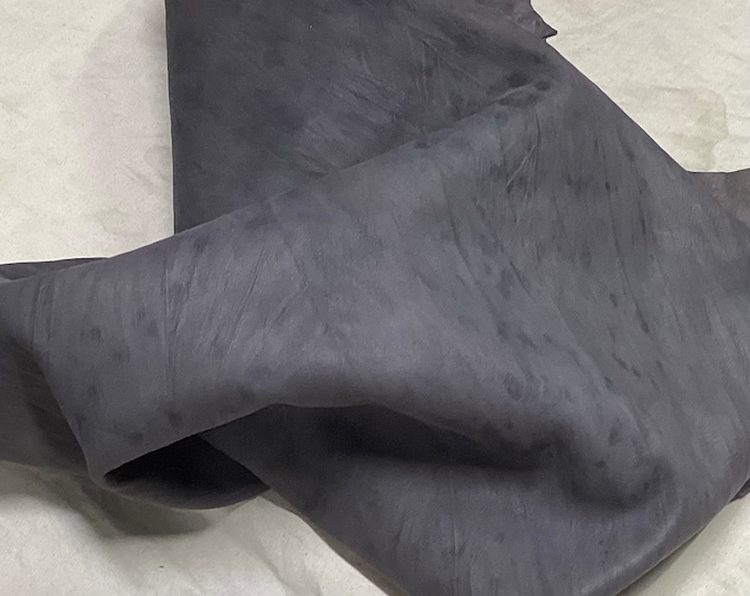 Distressed Matte Gray Leather Lambskins,  OSM10154