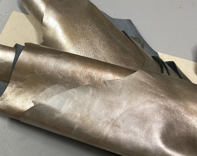 Pewter and Copper Leather Lambskins,  OSM1545
