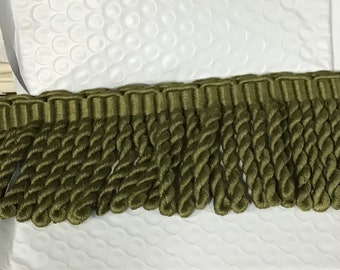 Moss Green 3 Inch Bullion Fringe, 18:yards. L50A