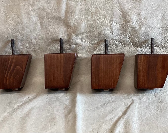 Oak Finish Wooden Furniture Legs.  Chair Risers.  Chair Legs.  Sofa Legs. DA1122