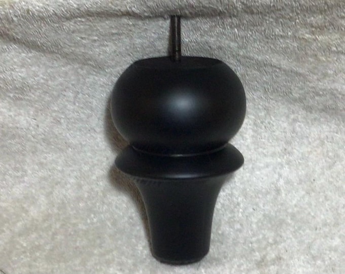 Merlot Black Wooden Furniture Legs: 6 inches height, Chair Risers, Sofa Feet. 1016