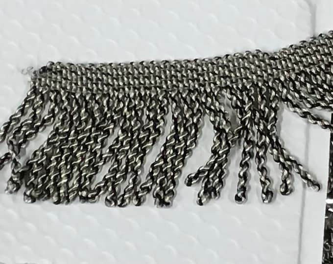 Black and White 3 inch Knitted Bullion Fringe 24108PR23