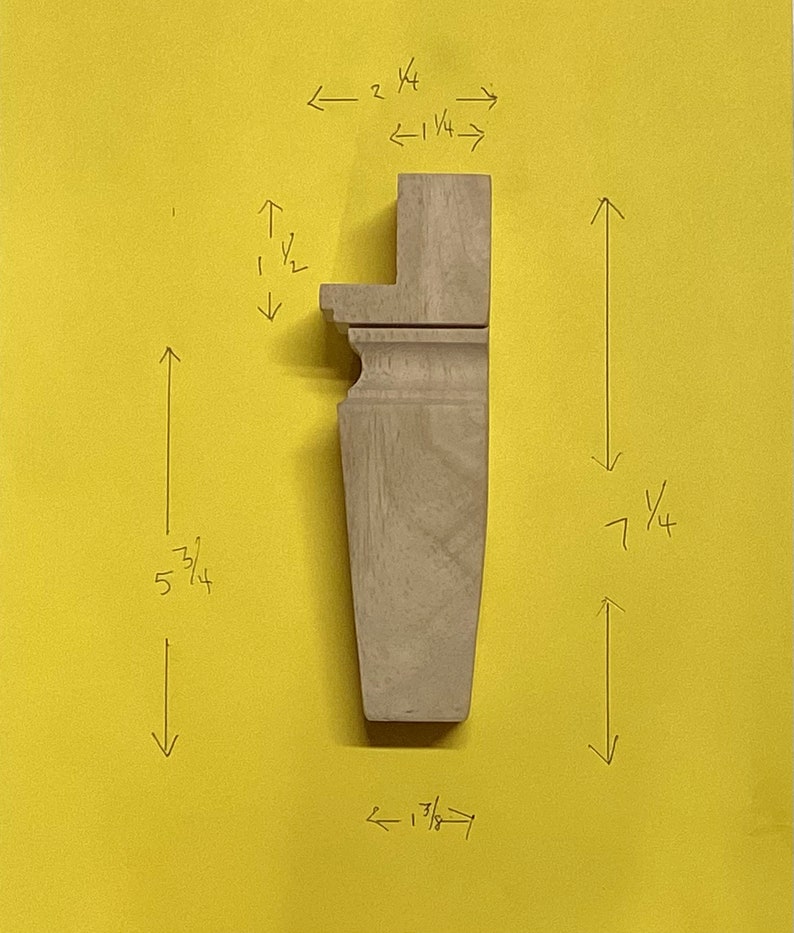 Carton of 4 Square Tapered Block Style Wooden Furniture Legs. MR47 image 5