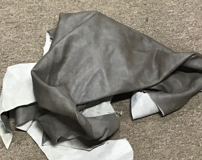 Dark Taupe Leather Cowhide Remnant, DD2199