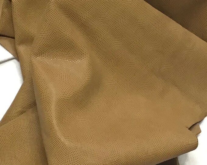 Ginger Embossed Swirls Leather Lambskins. LAMB7401