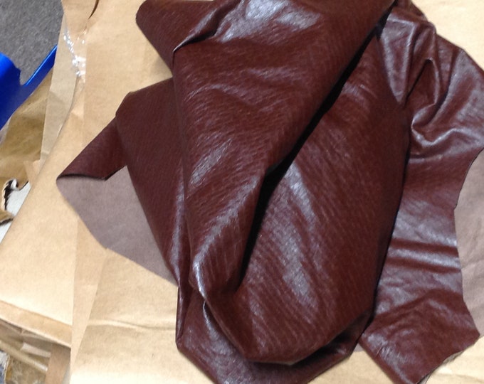 Brown Embossed Leather Lambskin. DD4064 Leather  hides