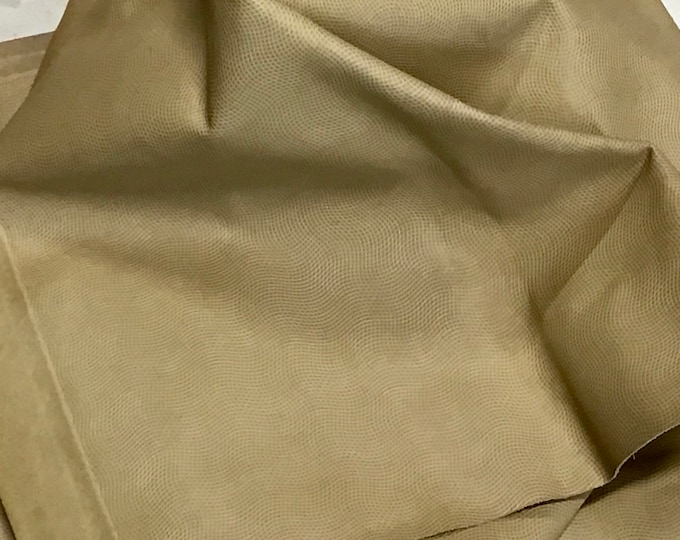 Carton of 2 Beige  Embossed Anasazi Swirl Pattern Leather Cowhide Partial. PANEL300
