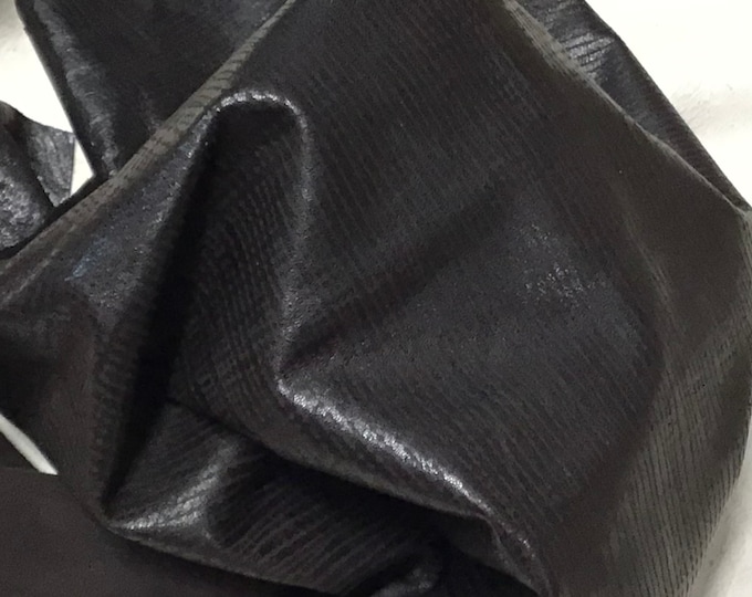 Very Dark Brown Printed Leather Lambskin.  OSM364
