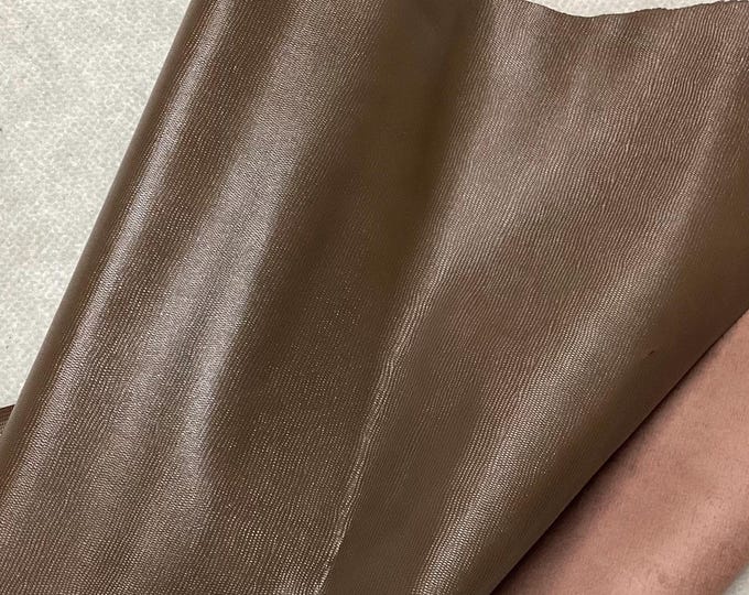 Brown embossed Leather Cowhide Remnant. Crafting Leather,  LAC21