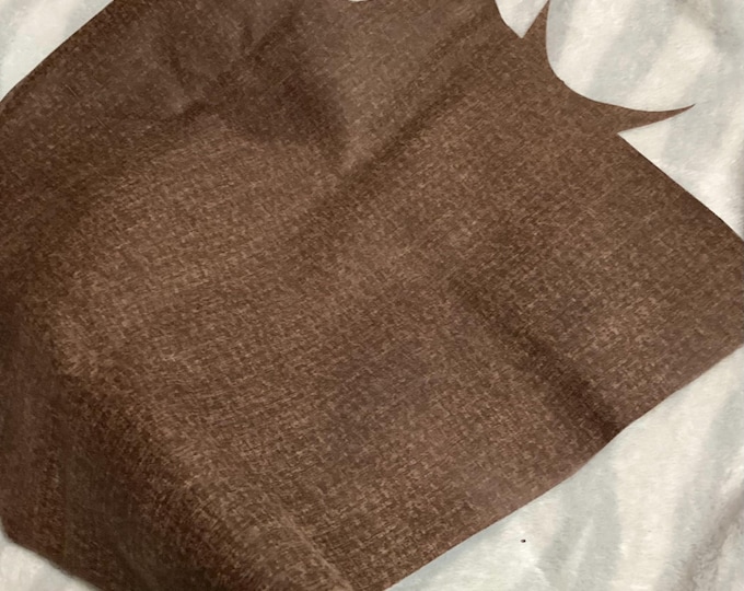 Brown Distressed Leather Cowhide Remnant.  Crafting Leather.  CA107