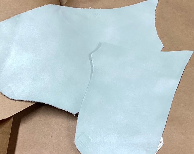 Large Cowhides Antique Barbados Blue Leather Hides,  item 23-15