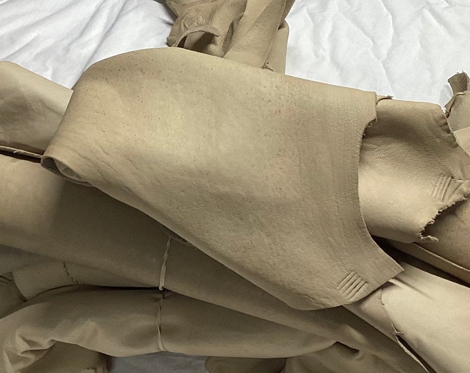 Taupe Nubuck Leather Lambskins.  TOWN509