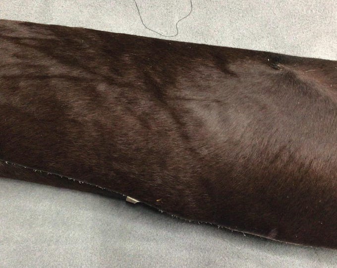Dark Brown Hair on  Cowhide Side. Leather hides. Craft leather. upholstery leather. HIH93