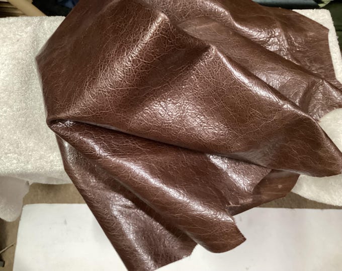 Brown Leather Calf Hide.  Cowhides. Leather Hide, Upholstery Leather,  OSM433
